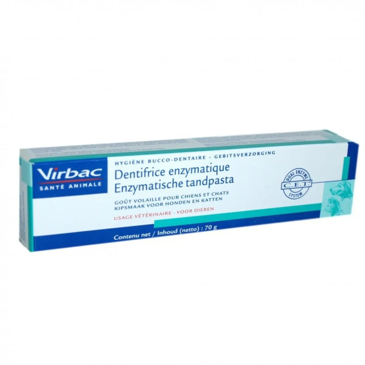 Dentifrice Enzymatique Poulet 70 G - Virbac 3 Dentifrice Enzymatique Poulet 70 G - Virbac