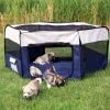 Enclos Pour Lapins/chiots Bleu Et Gris - Trixie -Nourriture pour chien Soldes enclos pour lapins chiots bleu et gris trixie
