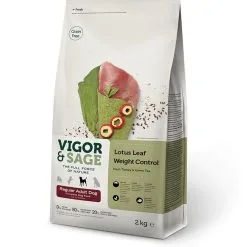 Vigor Sage Feuille De Lotus/dinde Thé Vert Contrôle Du Poids Chien Adulte - Vigor & Sage