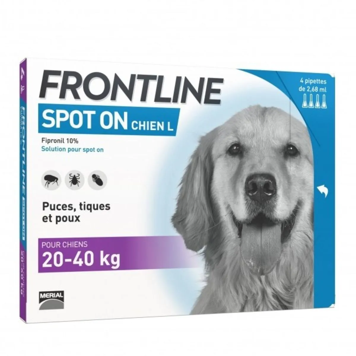 "Frontline Spot On" Chien 20-40 Kg - Merial 3 "Frontline Spot On" Chien 20-40 Kg - Merial