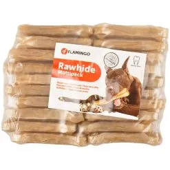 FLAMINGO Pet Products *Lot De 20 X 8 Cm" Os à Mâcher 100% Peau De Buffle - Flamingo Pets Products