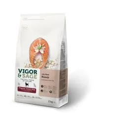 Vigor Sage Racine De Lys/saumon/ Thé Vert Chien Adulte Taille Moyenne - Vigor & Sage